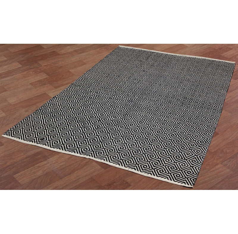 Laurel Foundry Modern Farmhouse Synthia HandWoven Black Area Rug